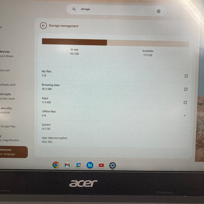 Acer Chromebook 314 14" Celeron N4020 2.8GHz 4GB RAM 2GB SSD GeForce 810M